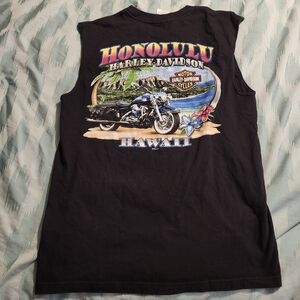 HARLEY DAVIDSON 2009 Tank Top Black Biker Sleeveless Honolulu‎ Hawaii Men's M
